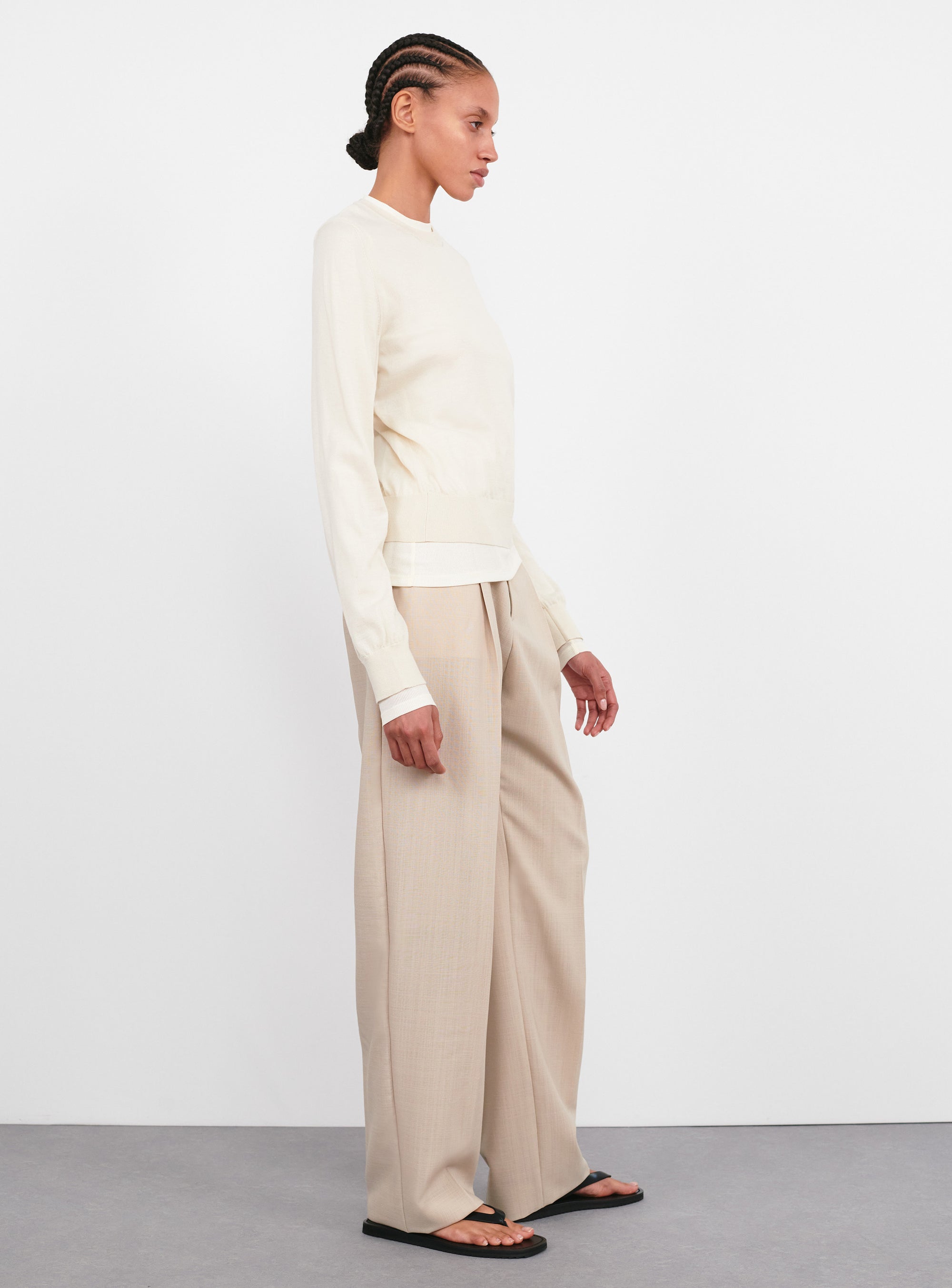 Fine Knit Sweater - Bone