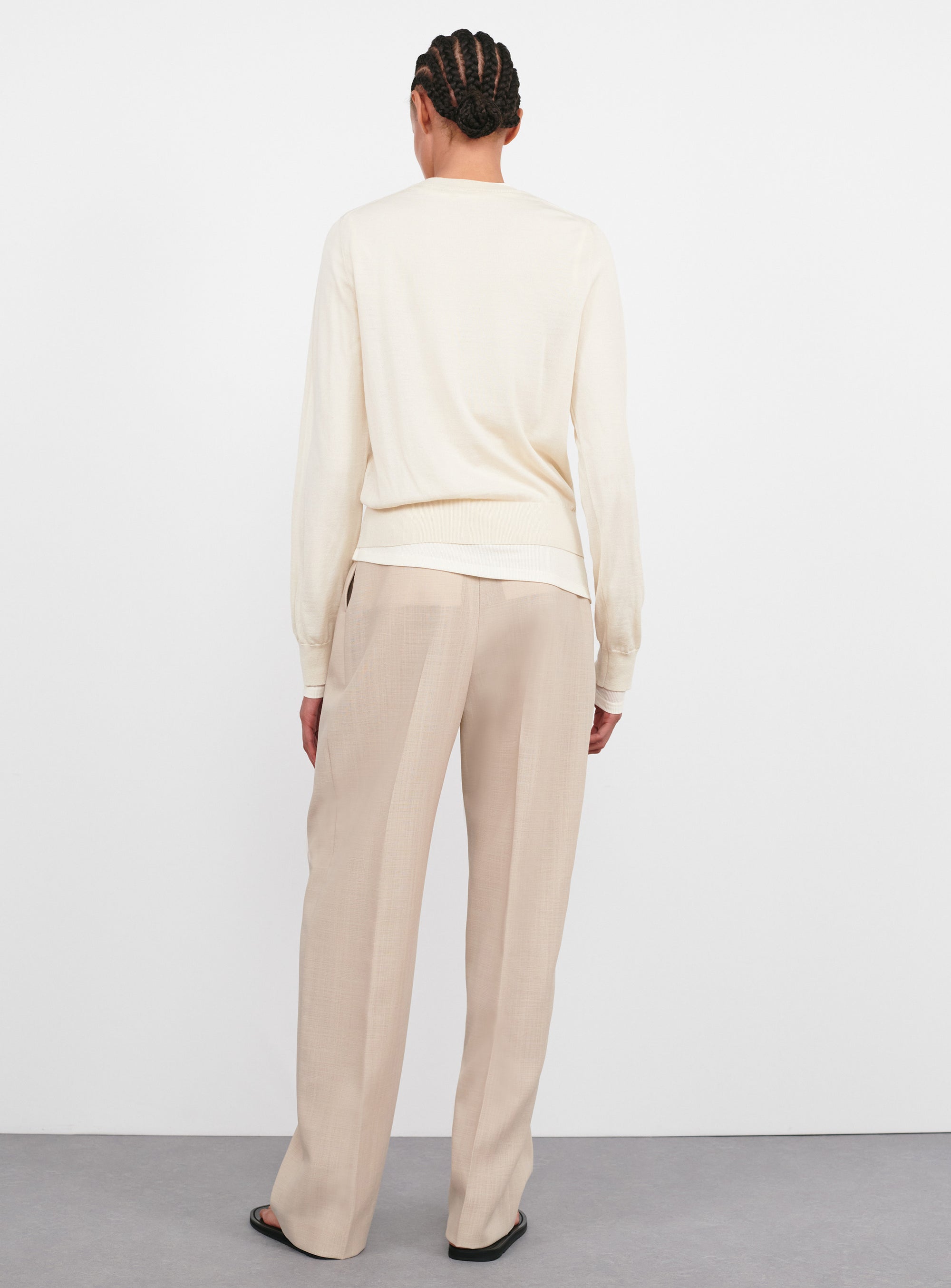 Fine Knit Sweater - Bone