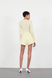Fitted Long Sleeve Tee - Lemon