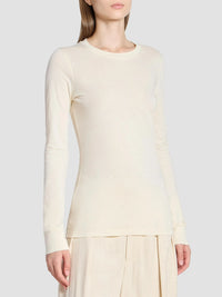 Fitted Long Sleeve Tee - Pearl