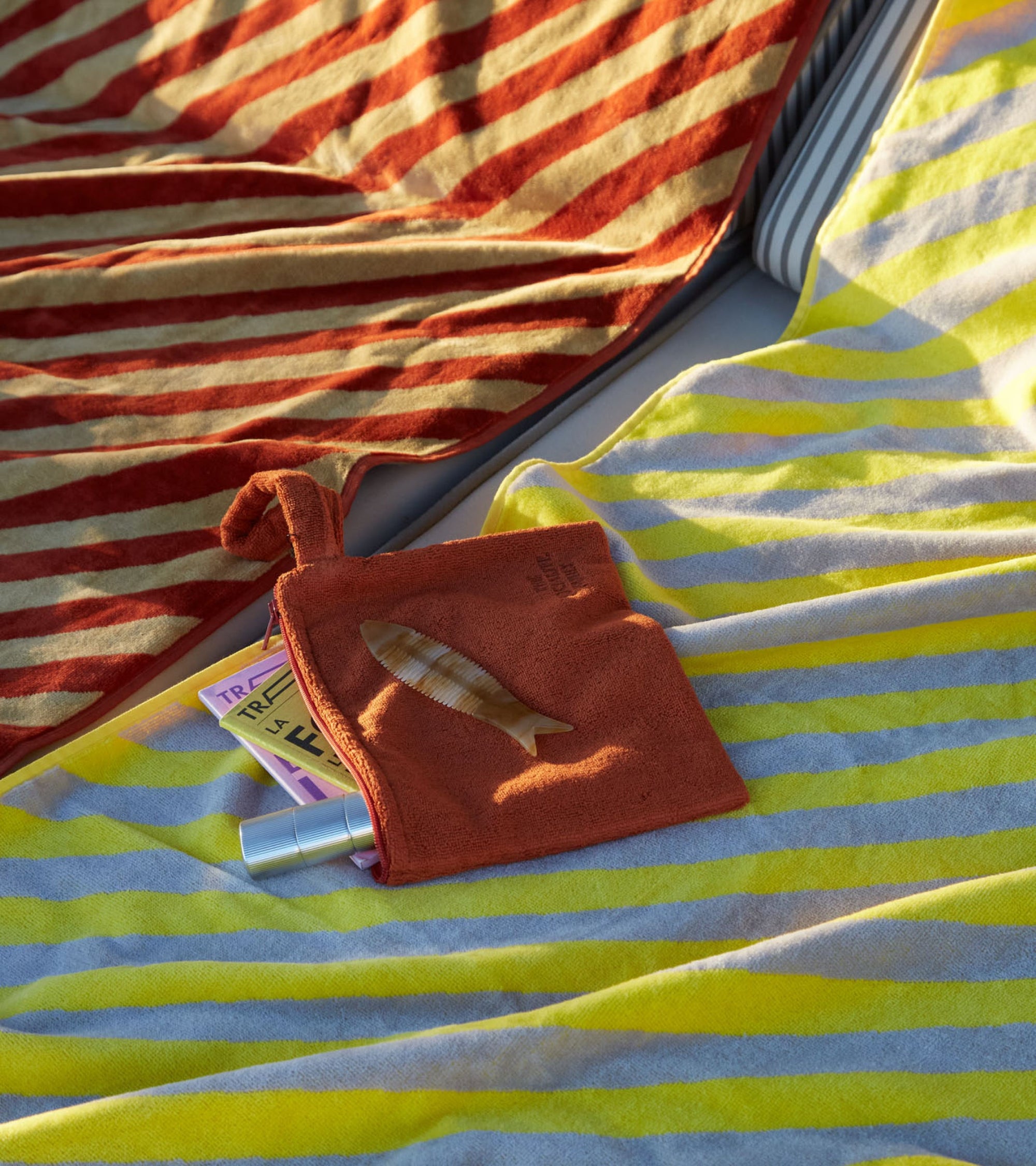 Trousse de plage Maremma en éponge - Brique