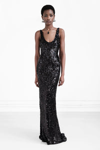 Moonlight Valletta Dress - Black Sequin