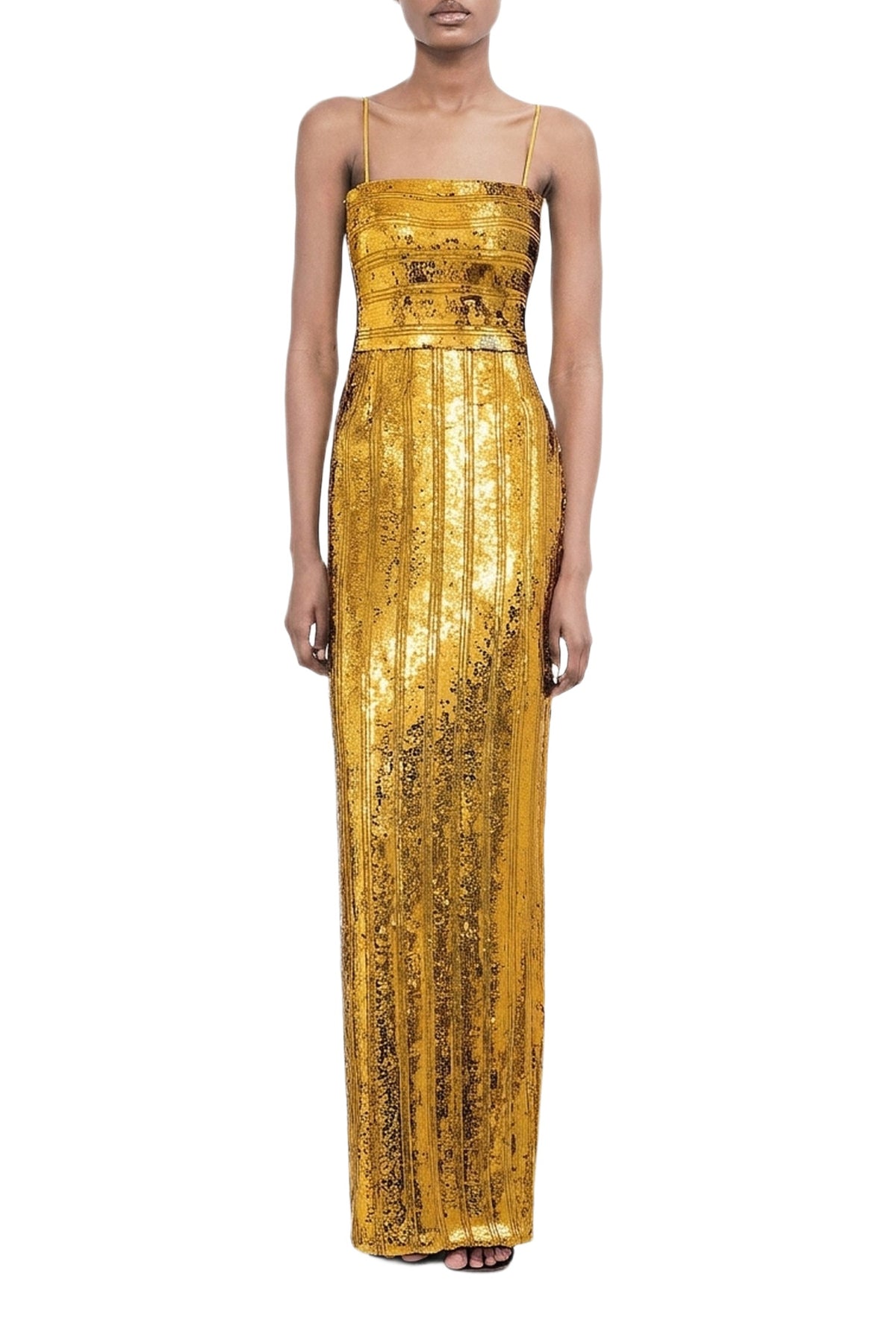 Robe longue Stargaze à bretelles - Mustard