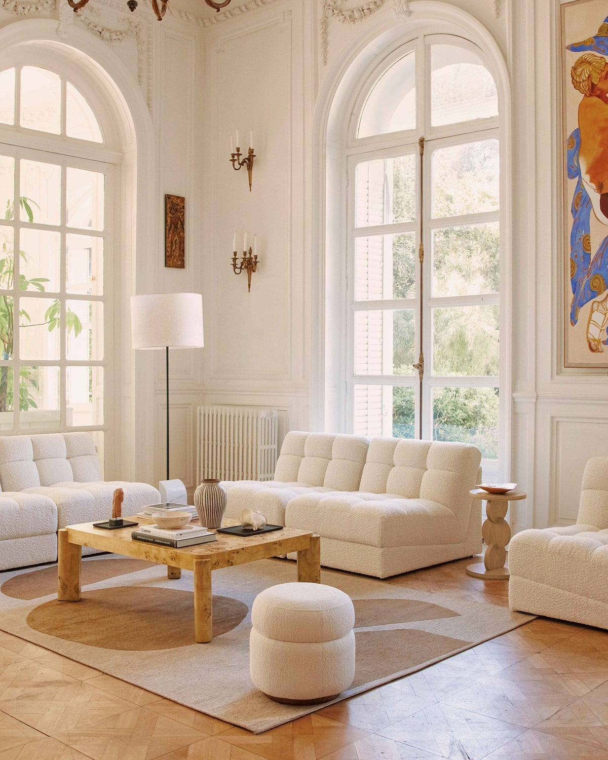 Paul Modular Corner Armchair - Oat White