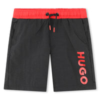Short de bain à taille élastiquée - Black