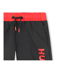 Short de bain à taille élastiquée - Black