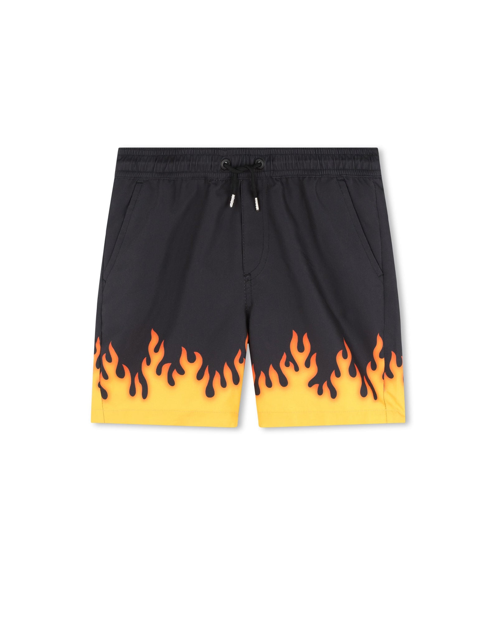 Short de bain à taille élastiquée - Noir Jaune