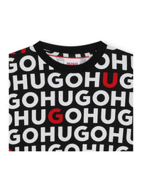 T-shirt à manches courtes en coton - Noir Rouge