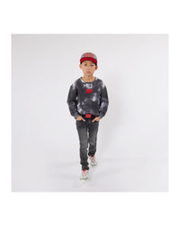 Sweatshirt en imprimé - Noir Gris