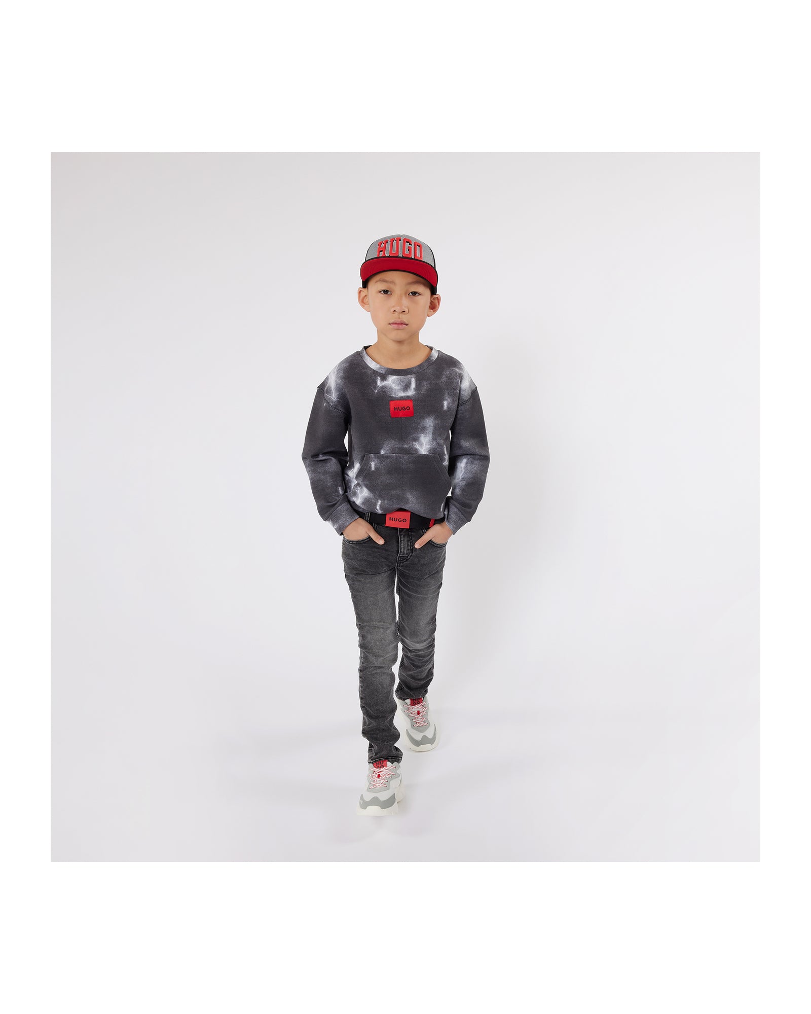 Sweatshirt en imprimé - Noir Gris