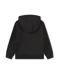 Cardigan à capuche en molleton - Black