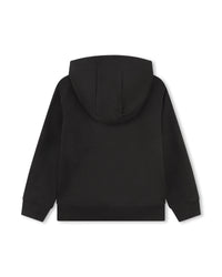 Cardigan à capuche en molleton - Black