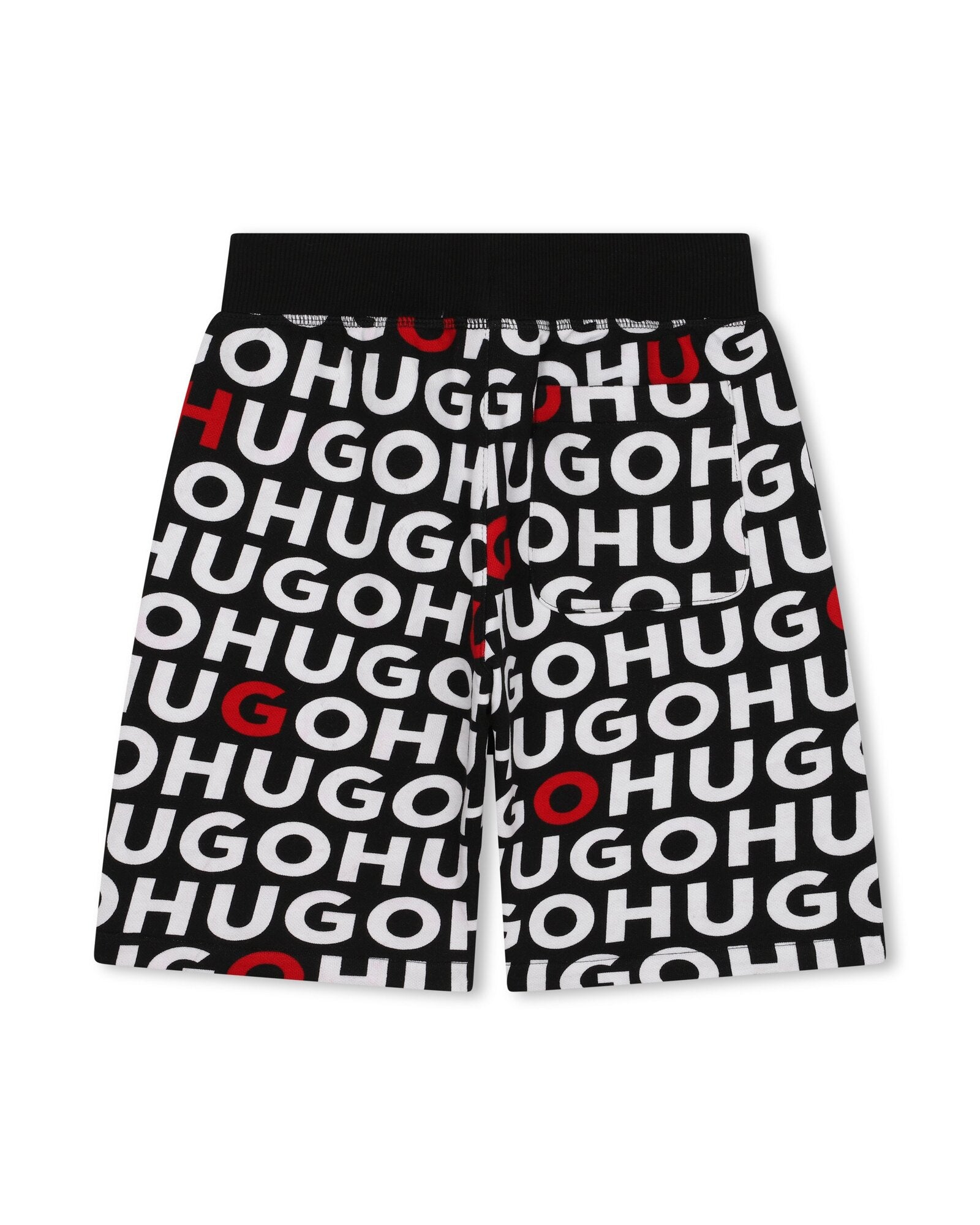 Bermuda de jogging en molleton - Noir Rouge