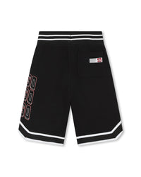 Short avec logo en coton - Gris Noir