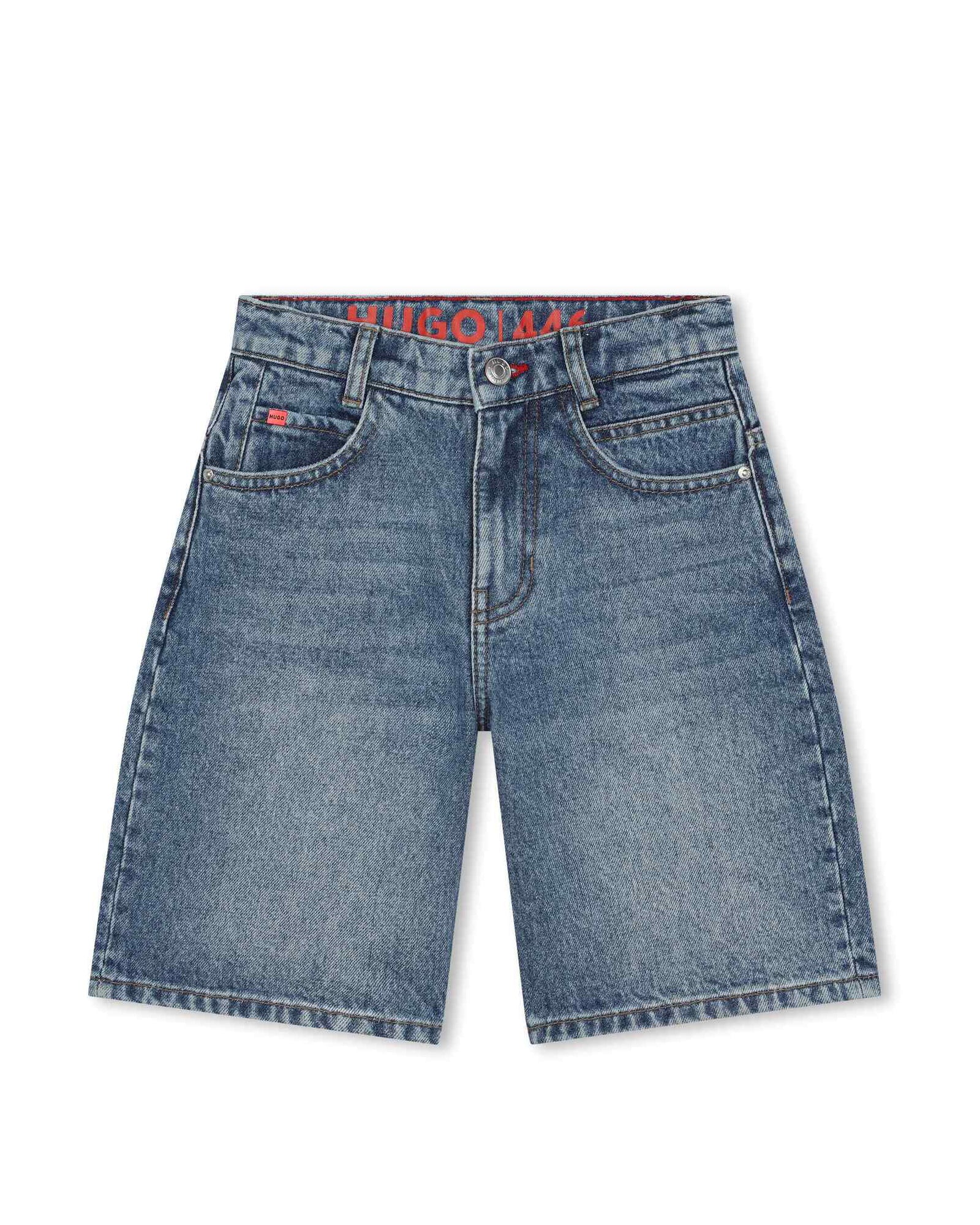 Bermuda à poches en denim - Stone