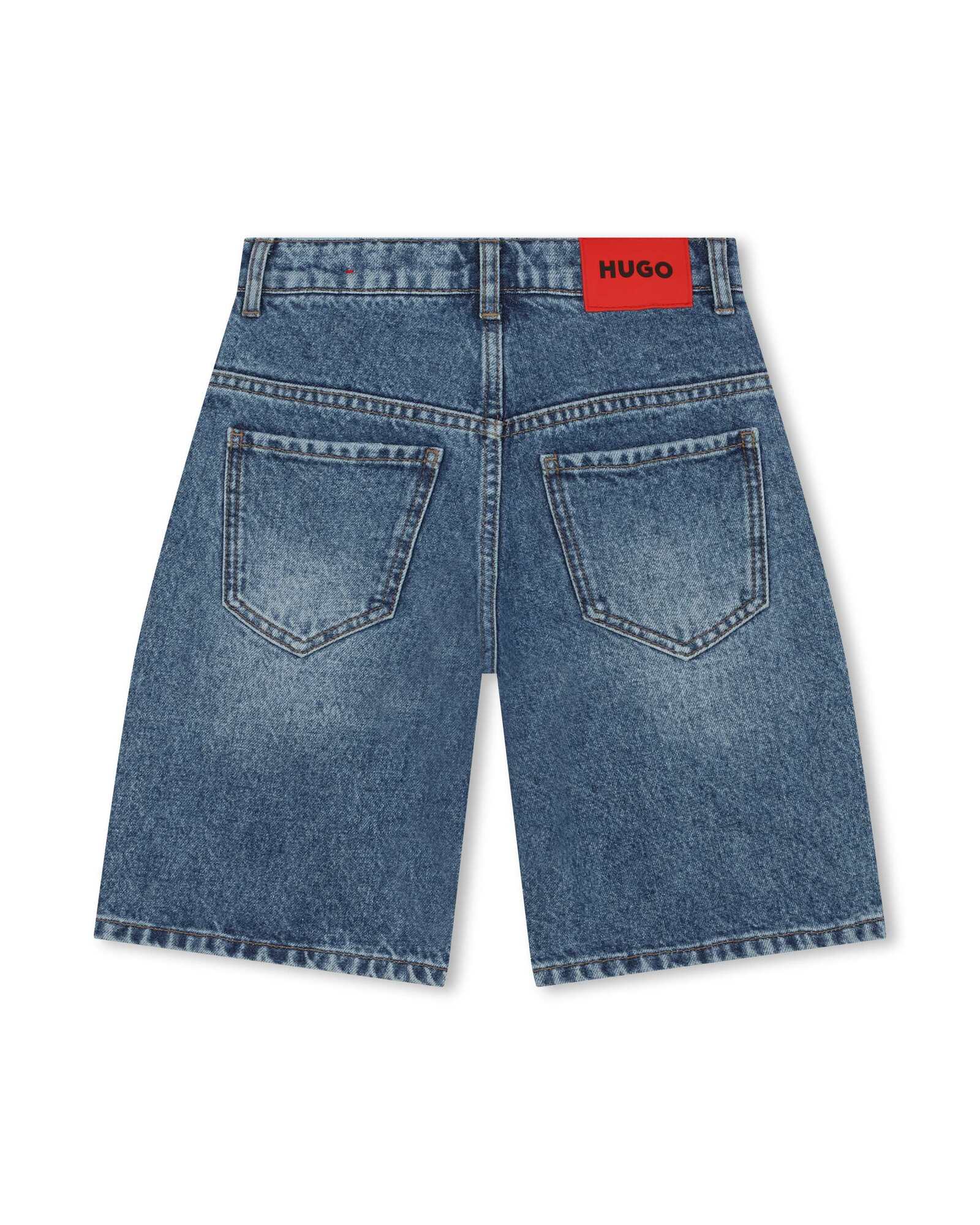 Bermuda shorts with denim pockets - Double Stone