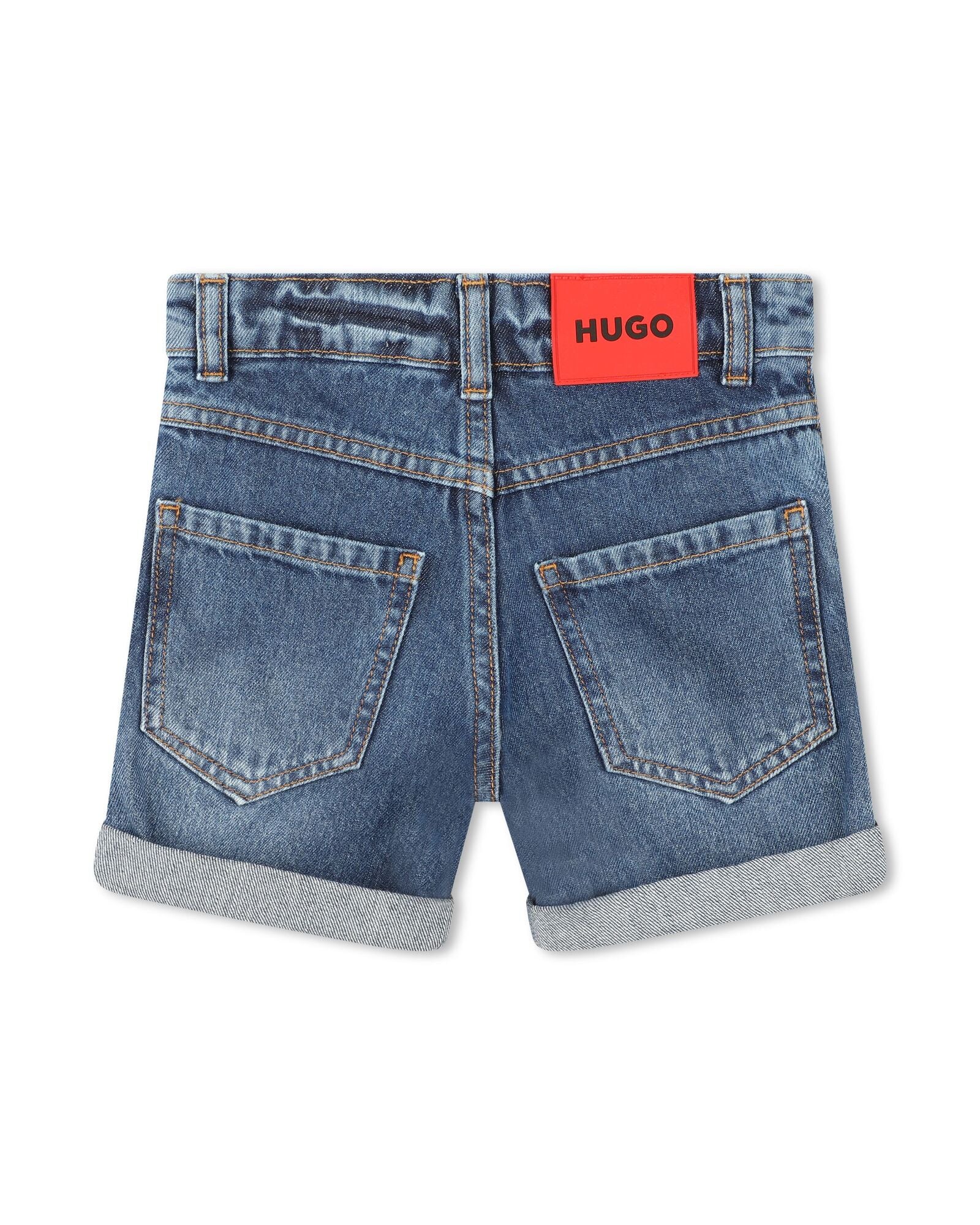 Pocket denim shorts - Stone