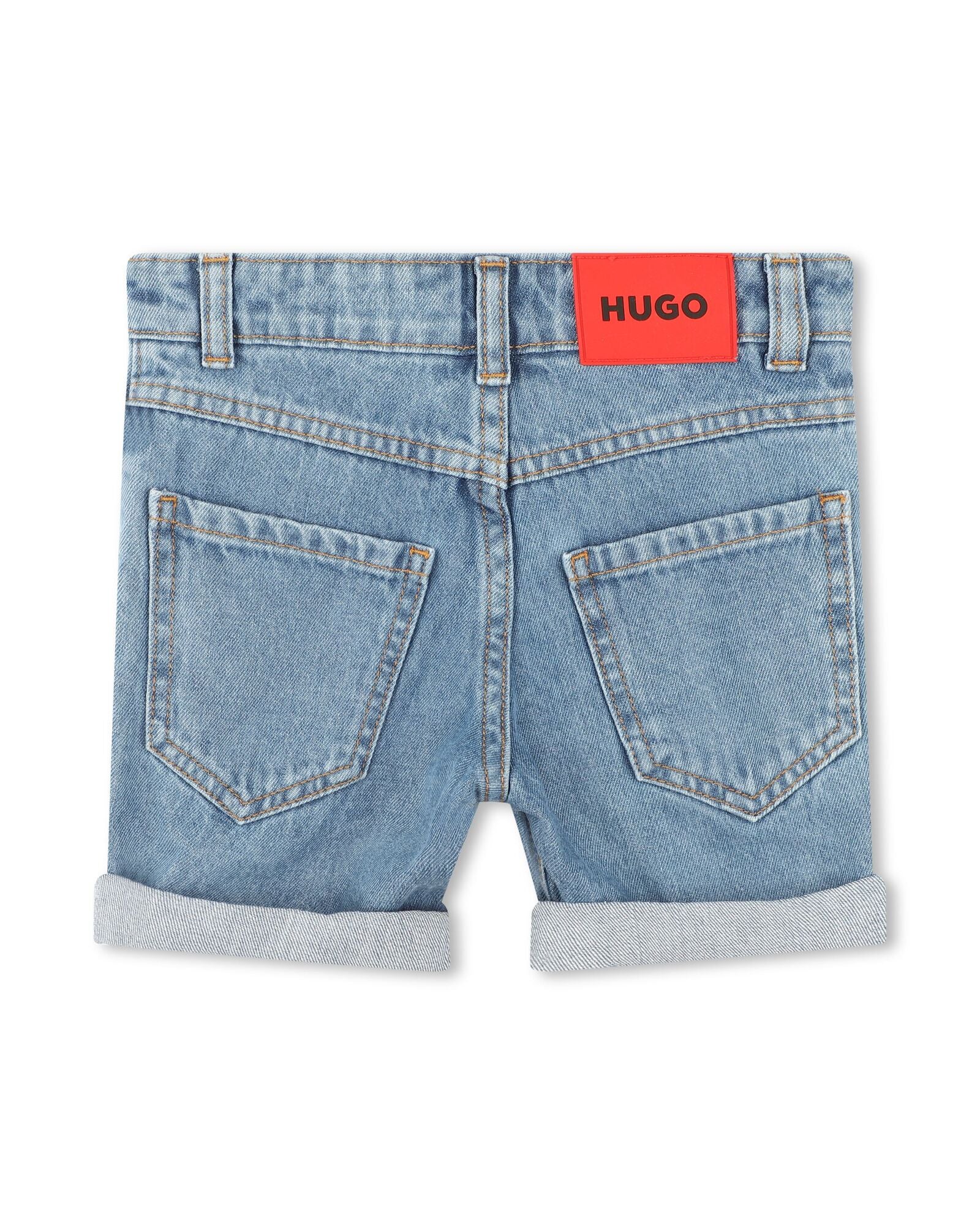Bermuda à poches en denim - Bleach Pouss