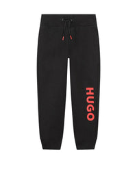 Cotton elasticated waistband trousers - Black