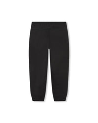 Cotton elasticated waistband trousers - Black