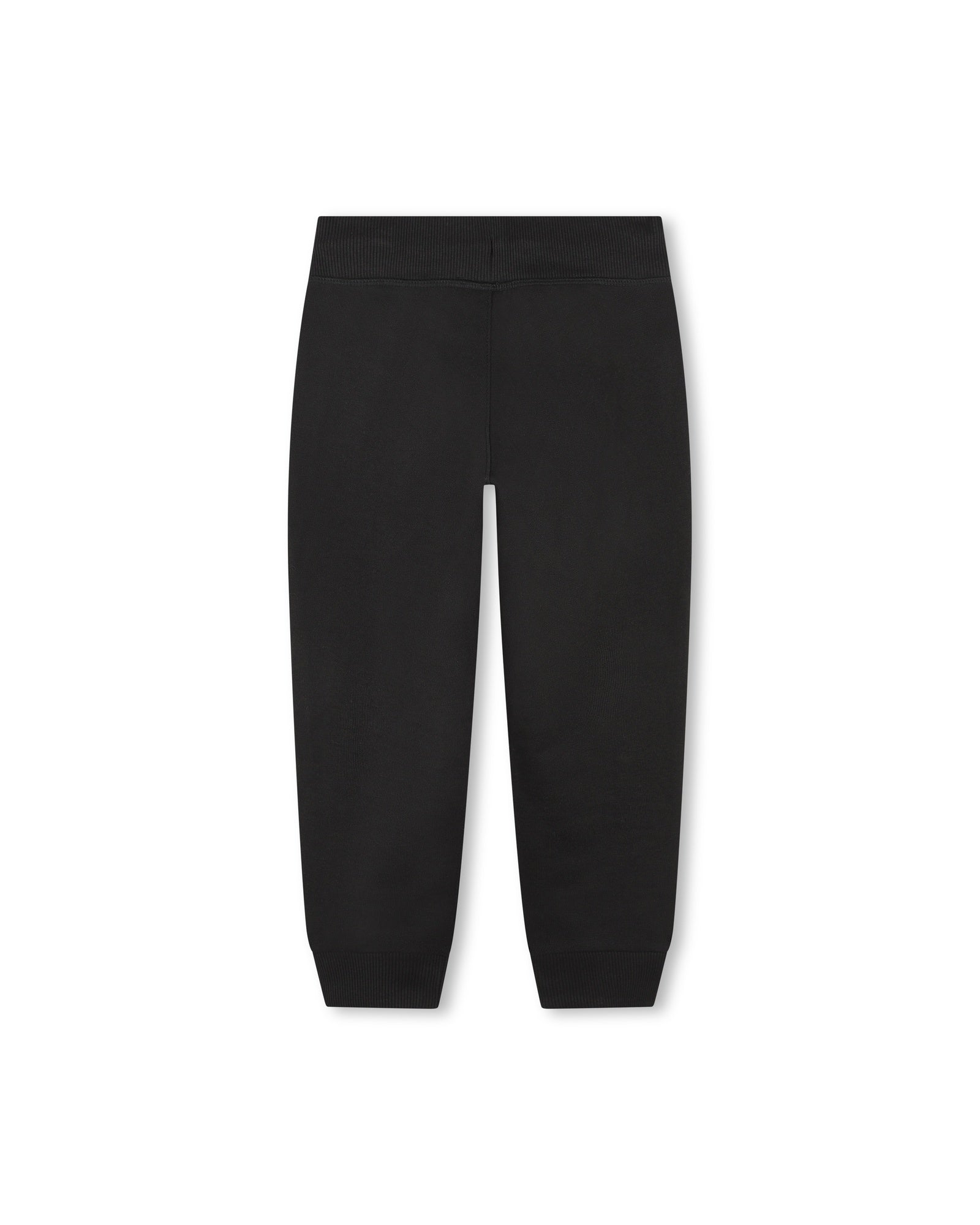 Cotton elasticated waistband trousers - Black