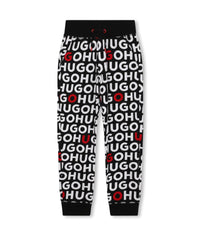 Pantalon de survêtement à imprimé monogramme en coton - Noir Rouge