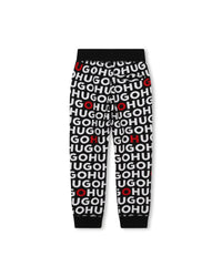 Pantalon de survêtement à imprimé monogramme en coton - Noir Rouge