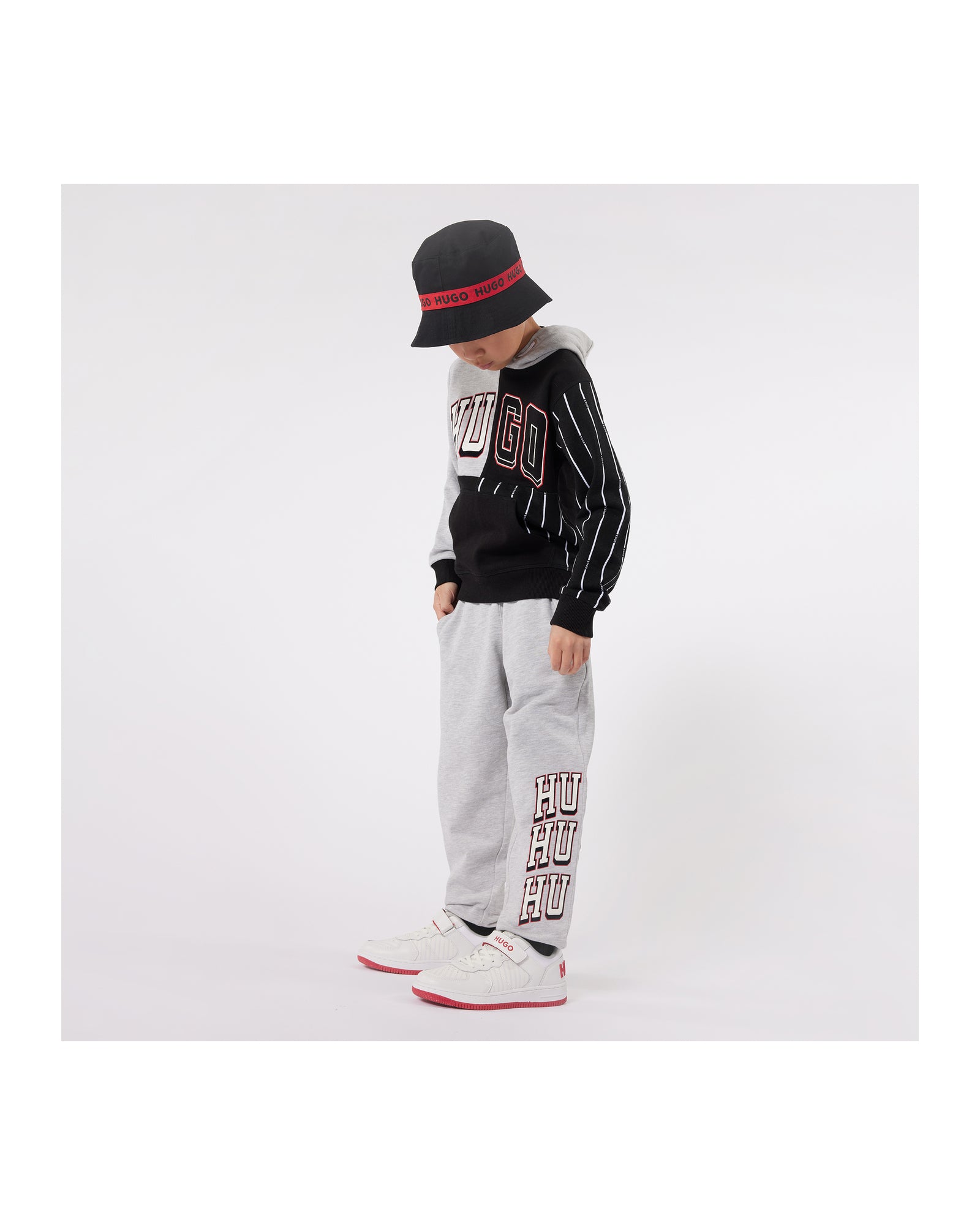 Pantalon à taille élastiquée - Gris Chiné
