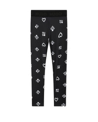 Legging à imprimé monogramme - Black