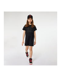 Robe à manches courtes en coton - Black