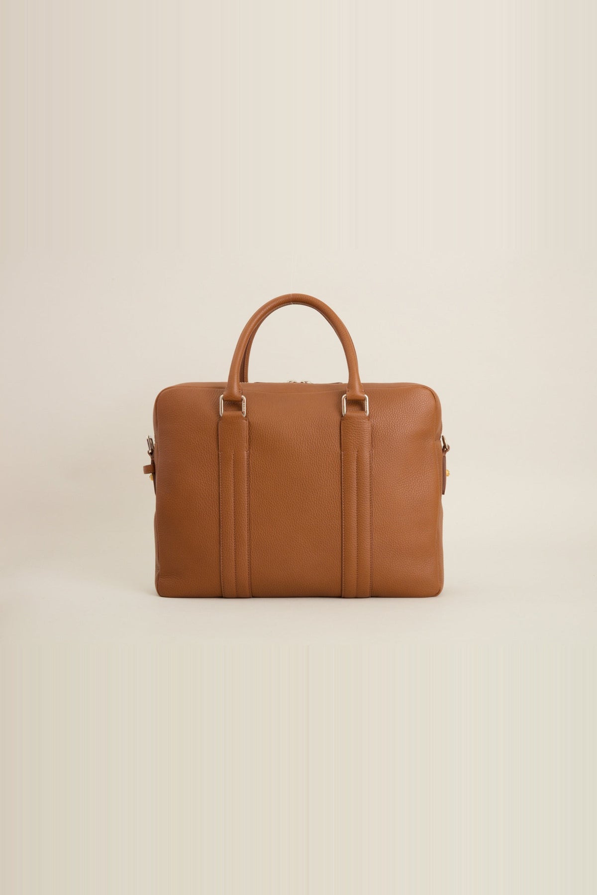 Porte-documents à bandoulière en cuir - Chestnut