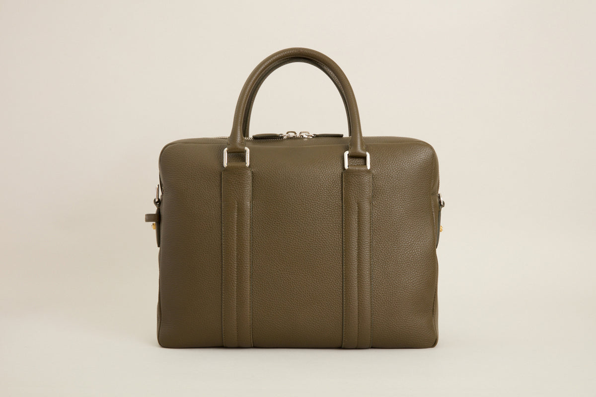 Porte-documents à bandoulière en cuir - Military