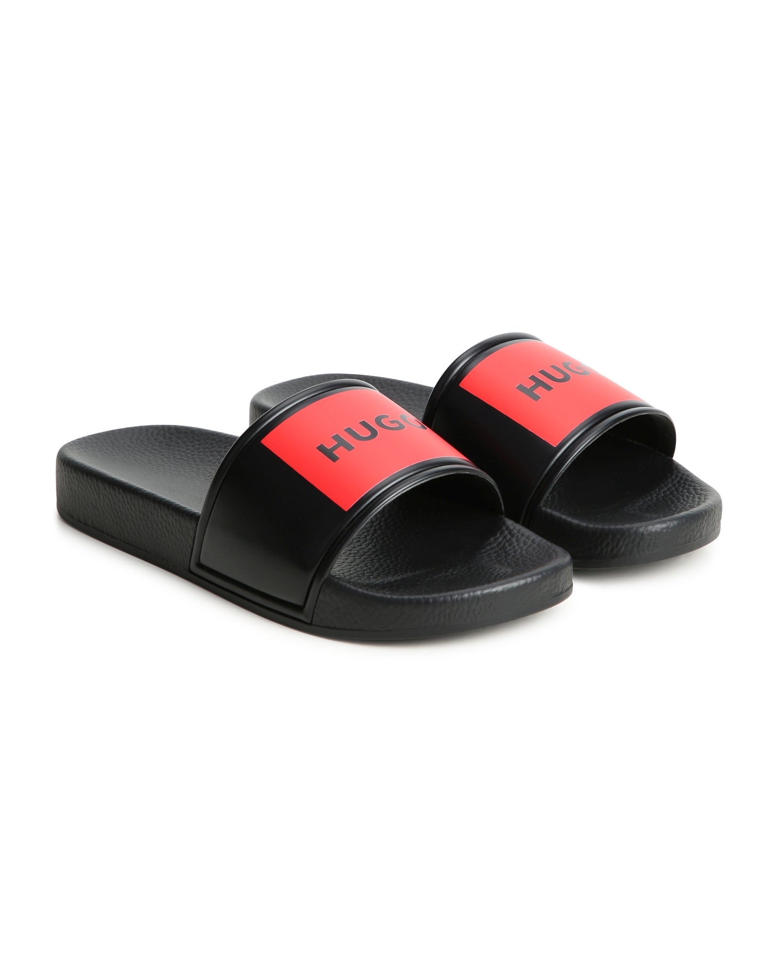 Slippers with logo badges - Black