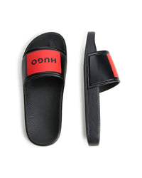 Slippers with logo badges - Black