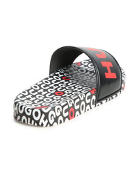 Mules à imprimé monogramme - Black