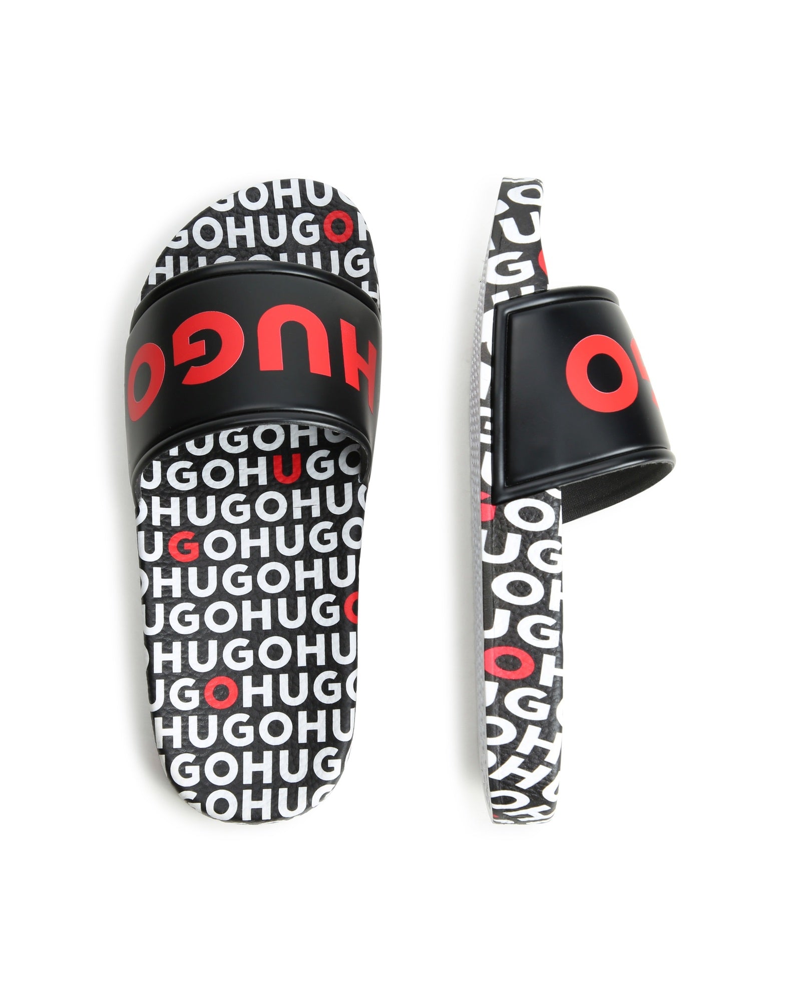 Monogram print mules - Black