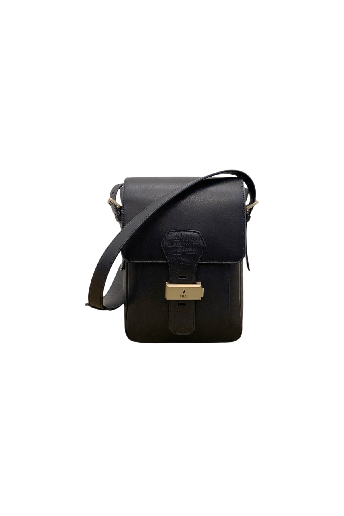 Sacoche à bandoulière en cuir - Black