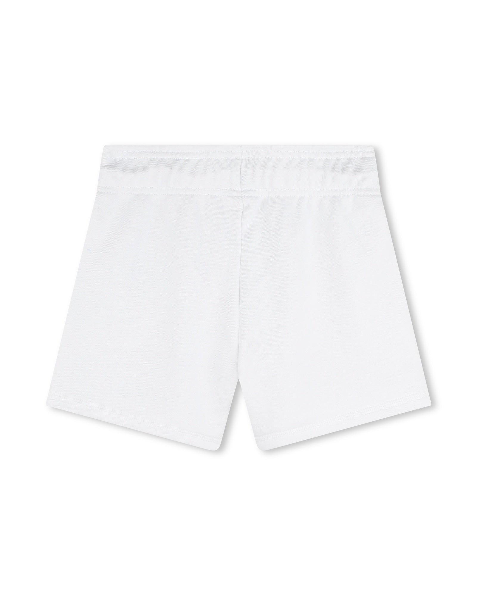 Short à taille élastiquée en coton - Blanc