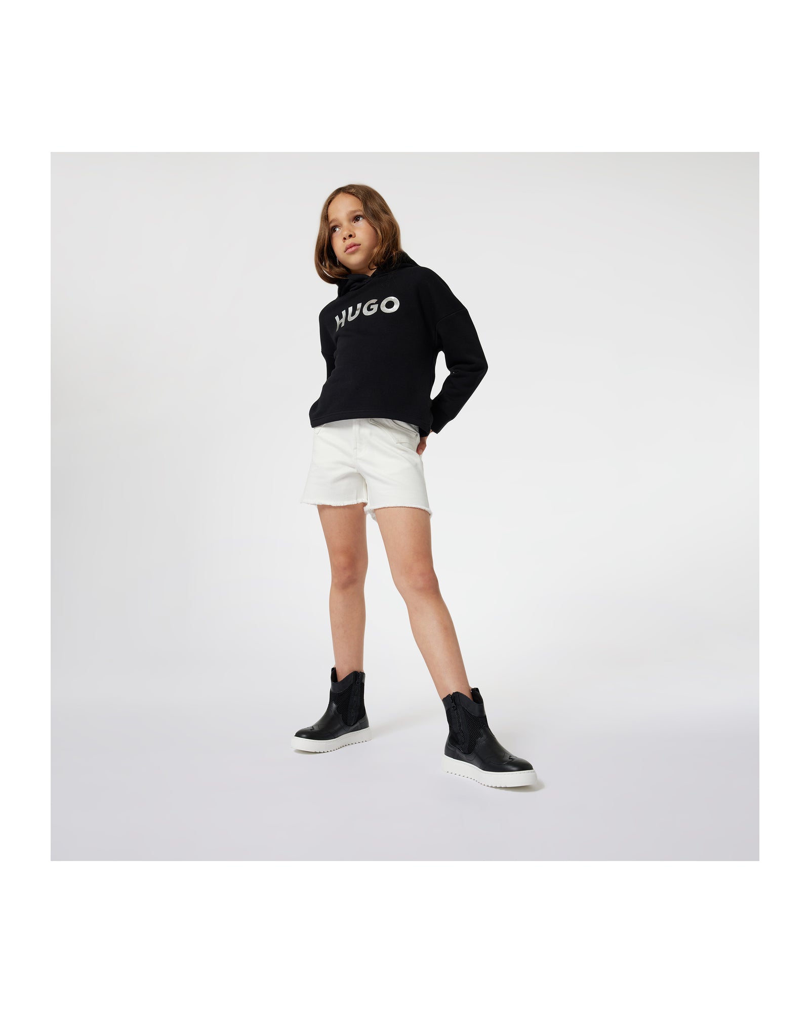 Sweat à capuche en coton - Black