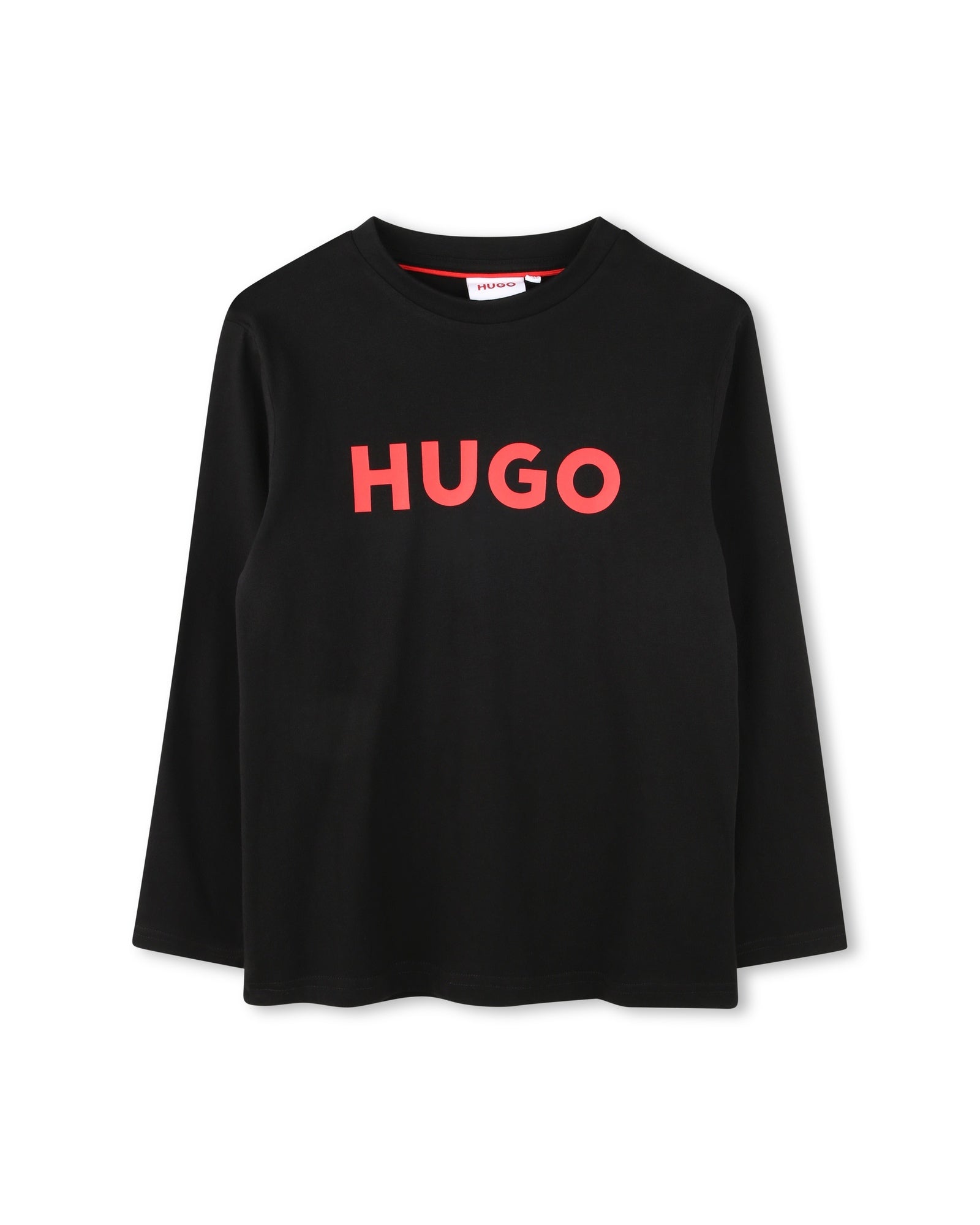 T-shirt à manches longues à imprimé en coton - Black