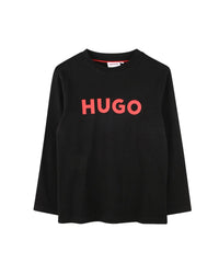 T-shirt à manches longues à imprimé en coton - Black
