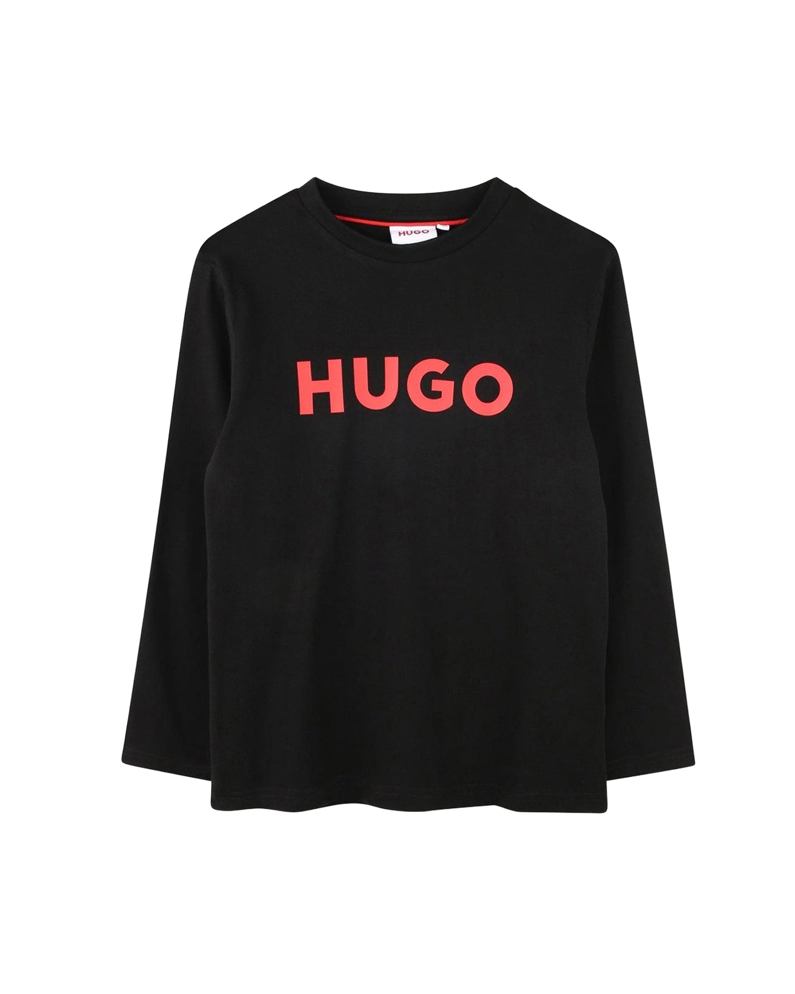 T-shirt à manches longues à imprimé en coton - Black