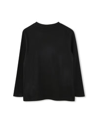 T-shirt à manches longues à imprimé en coton - Black