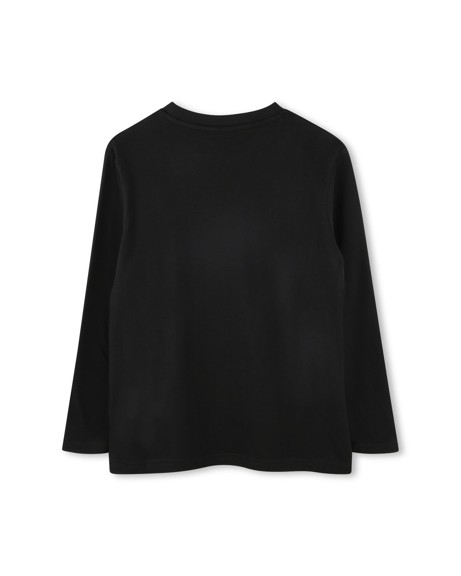 T-shirt à manches longues à imprimé en coton - Black