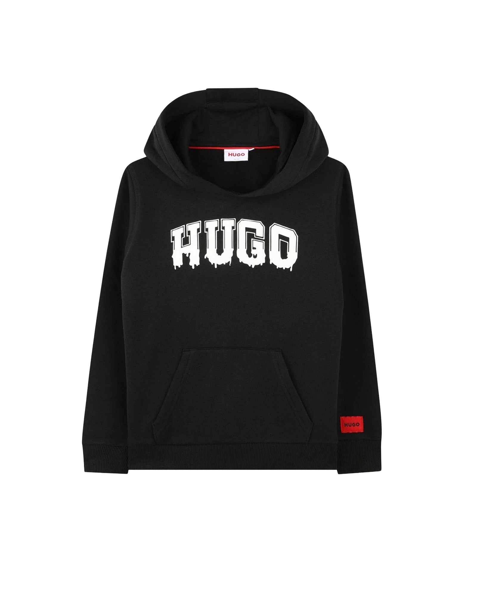Sweat à capuche à motif en molleton - Black