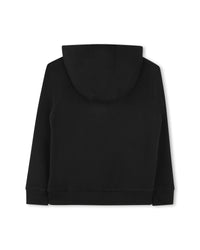 Sweat à capuche à motif en molleton - Black