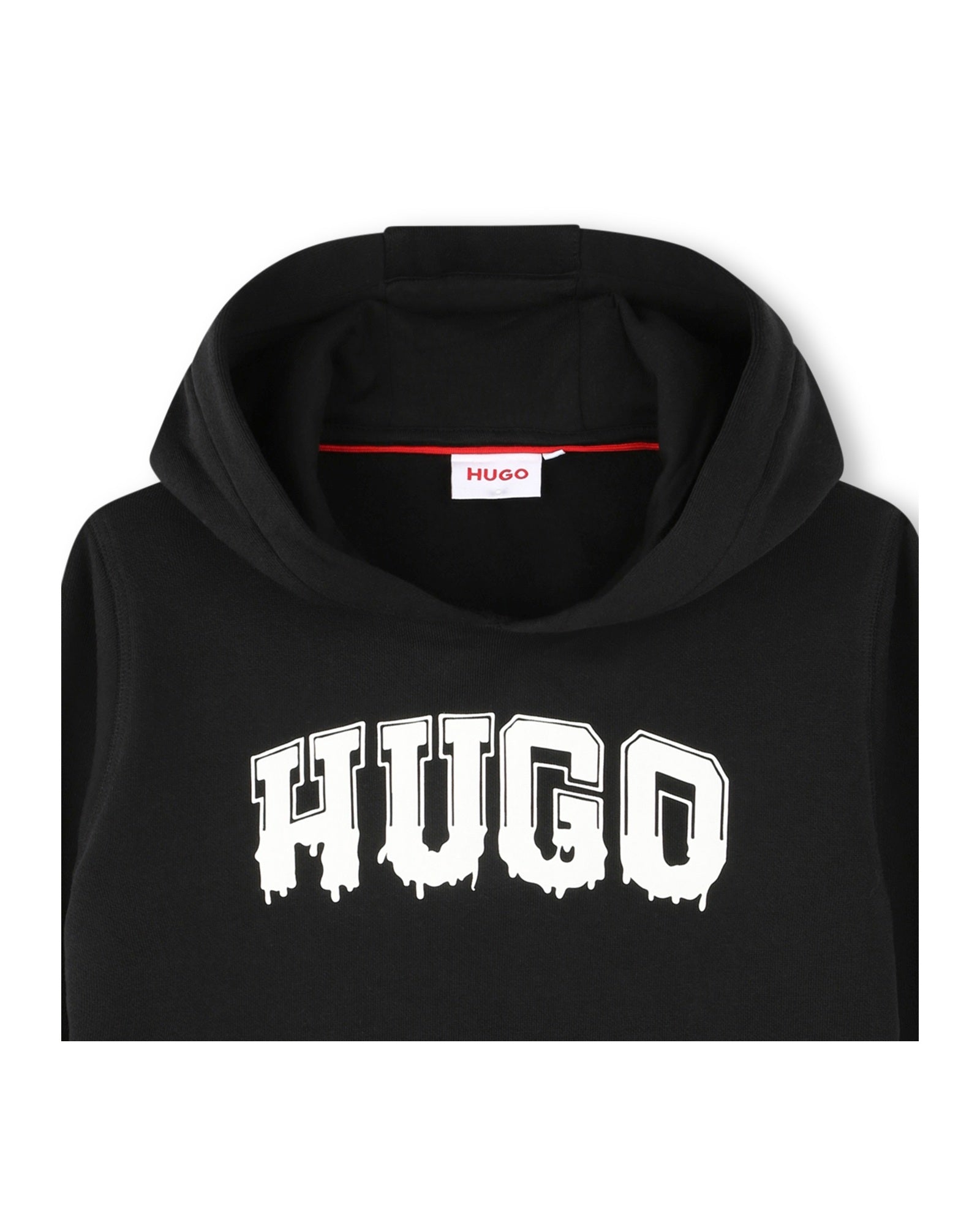 Sweat à capuche à motif en molleton - Black