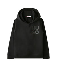Sweat à capuche à motif en molleton - Black