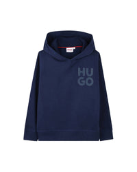 Sweat à capuche à motif en molleton - Médiéval Blue