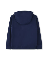 Sweat à capuche à motif en molleton - Médiéval Blue